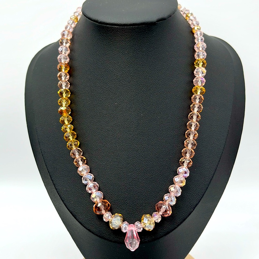 Glass Vintage Crystal Neckalce